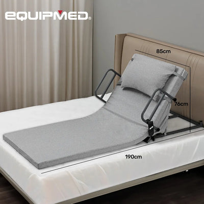 Electric Adjustable Bed Backrest, German-Engineered Power Lifting Back Support with Remote Control, Full Length, Grey