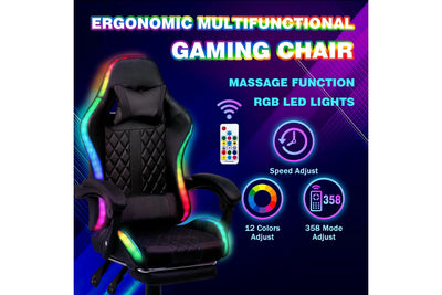 Ultimate Gaming Combo with GAMING CHAIR + GAMING KEYBOARD/MOUSE/HEADPHONE/MOUSE PAD KIT SET + GAMING DESK TABLE