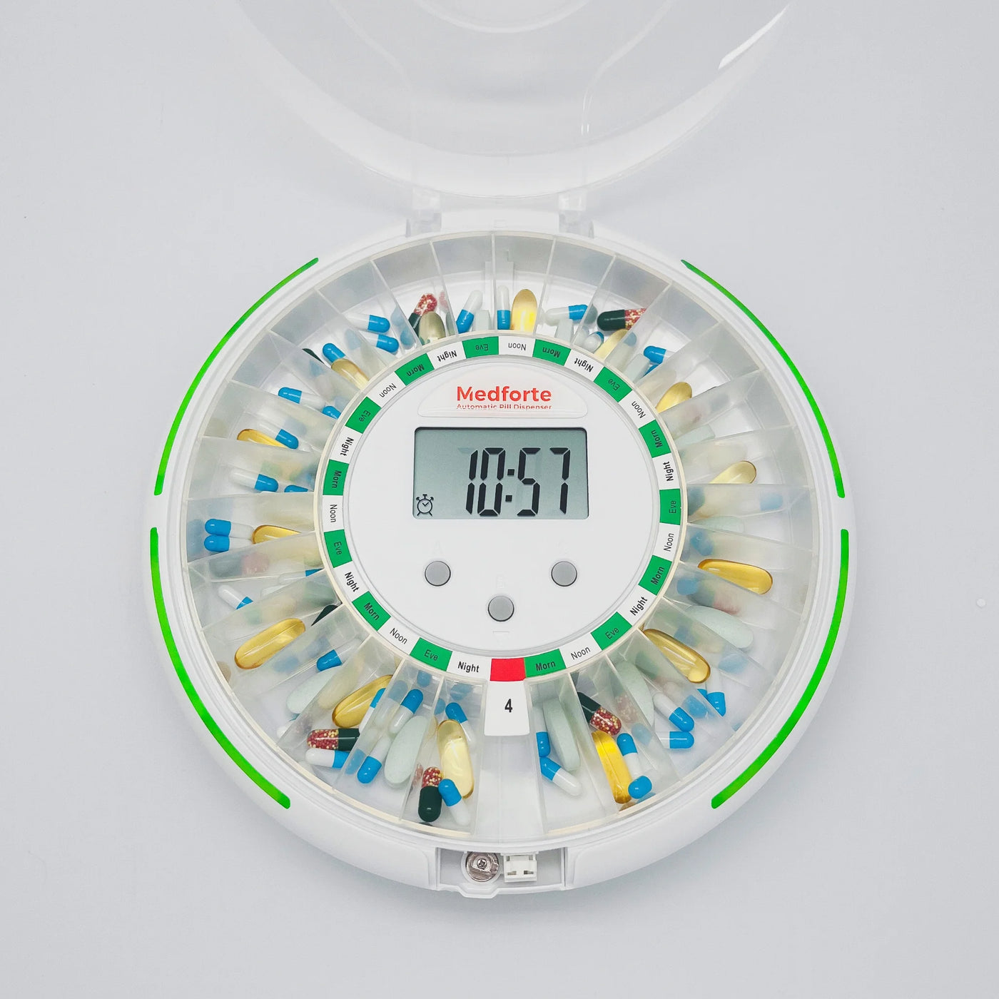 Automatic Pill Dispenser + Spare 28 Compartment Carousel with Lid