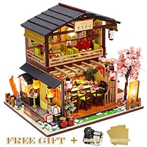 Dollhouse Miniature with Furniture Kit Plus Dust Proof and Music Movement - Asia (1:24 Scale Creative Room Idea)