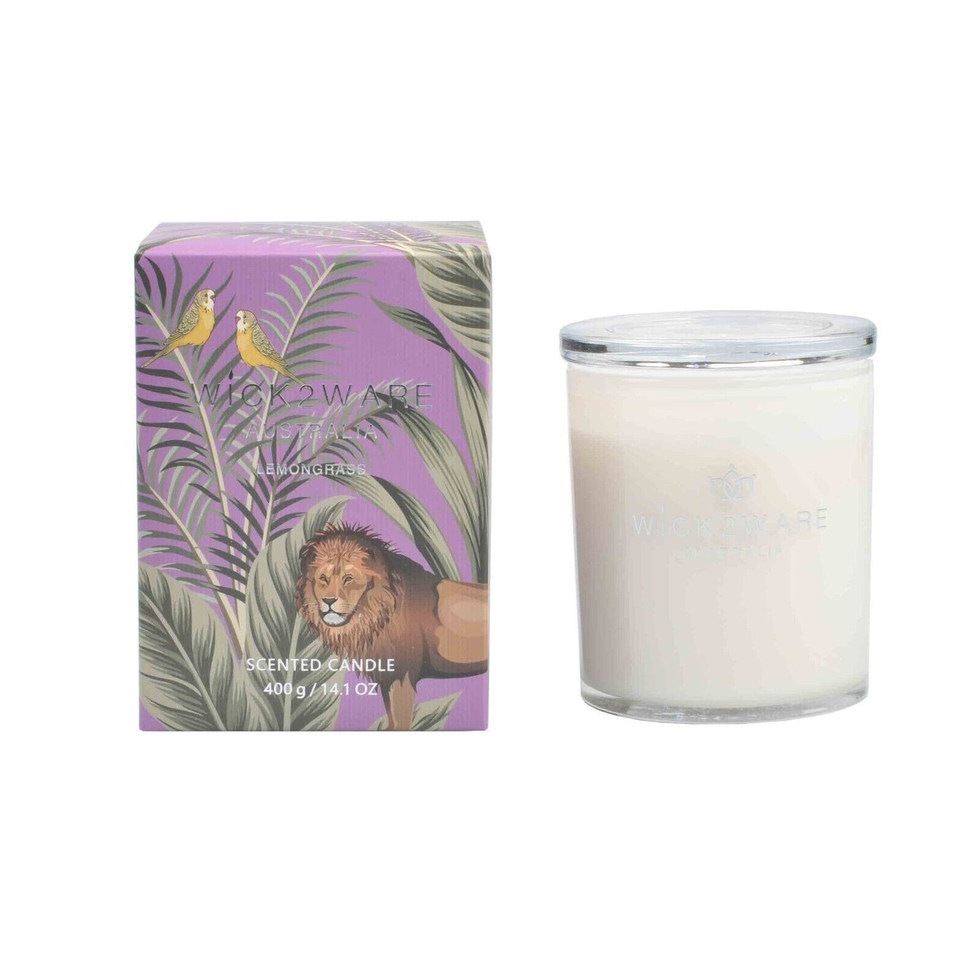 Wick2Ware Australia Scented Candle Lemongrass 400g/14.1 OZ