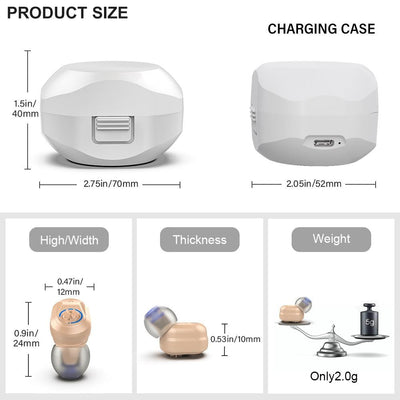 Wireless Tws Hearing Amplifier Red / Blue