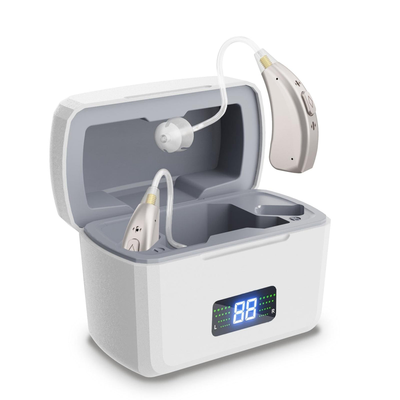 Rechargeable Digital Hearing Amplifier Silver