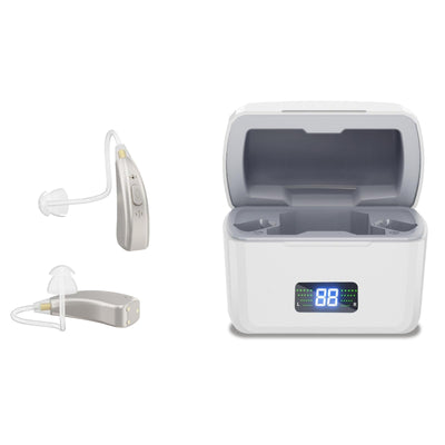 Rechargeable Digital Hearing Amplifier Silver