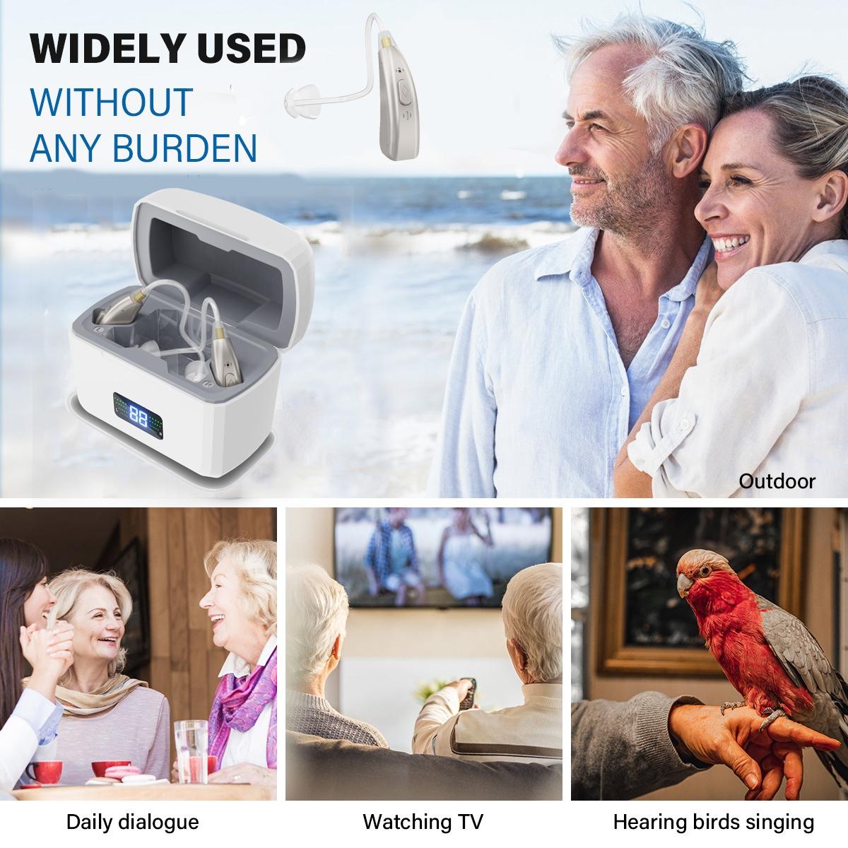 Rechargeable Digital Hearing Amplifier Silver