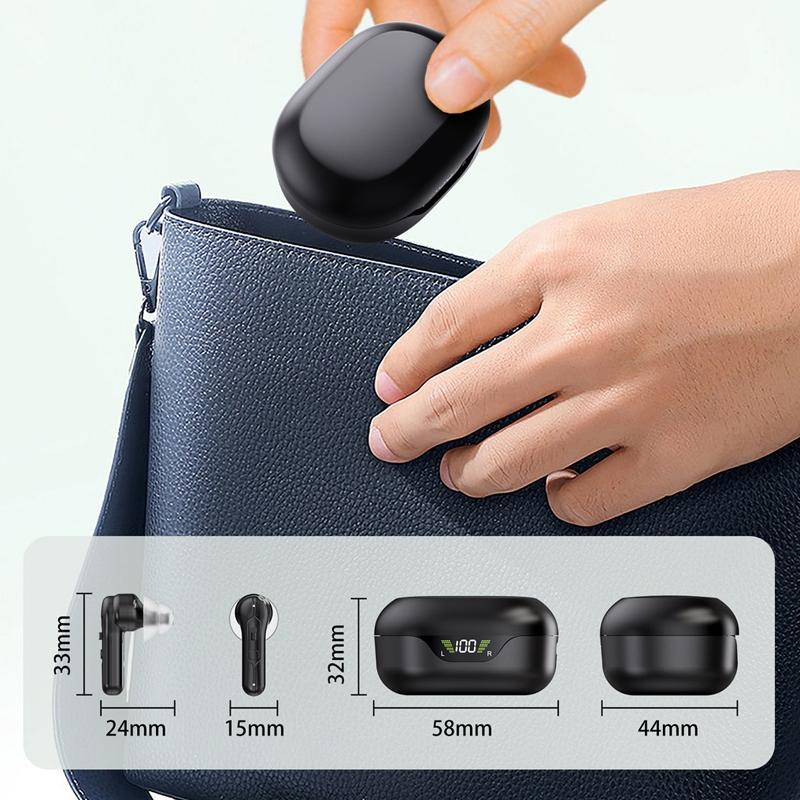 Rechargeable In Ear Hearing Amplifier Elderly Sound Amplifier Black