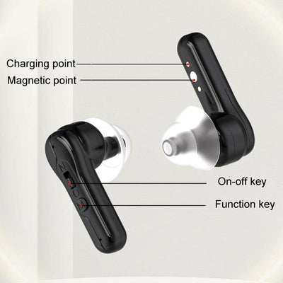 Rechargeable In Ear Hearing Amplifier Elderly Sound Amplifier Black