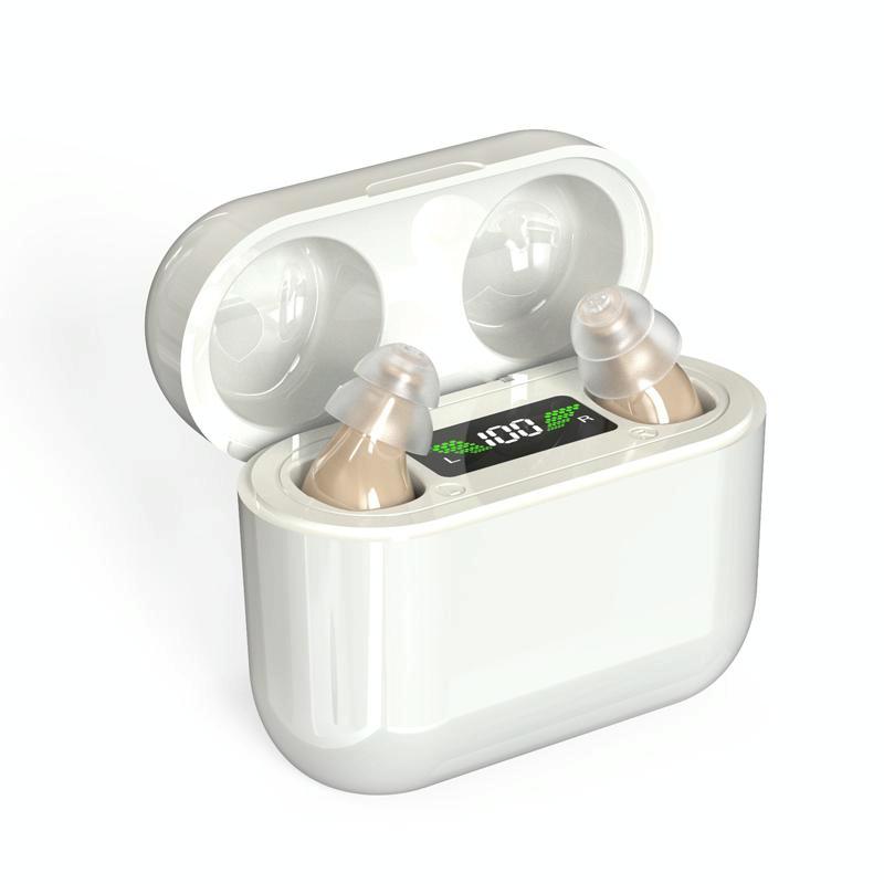 Digital Hearing Amplifier With Display & Charging - Skin Colour
