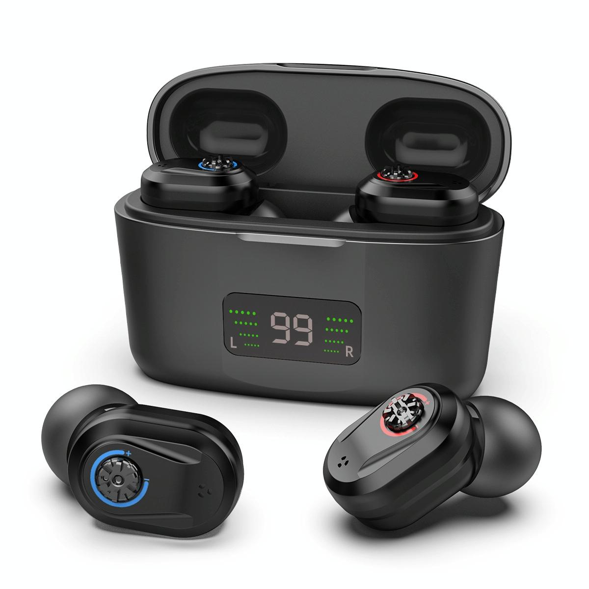 Digital Display In Ear Hearing Amplifier - White