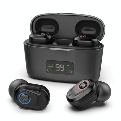 Digital Display In Ear Hearing Amplifier - White