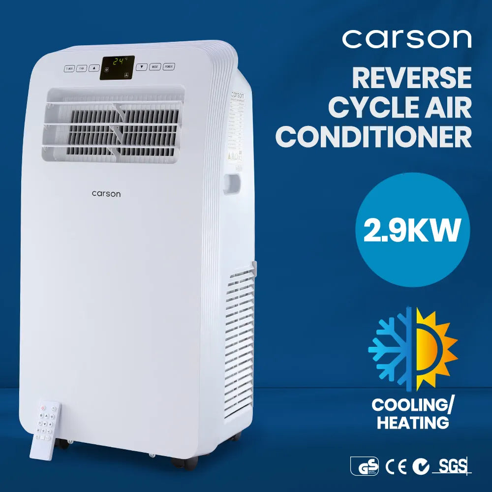 CARSON 2.9kW Portable Air Conditioner and Heater, with Dehumidifier & Fan Cooler