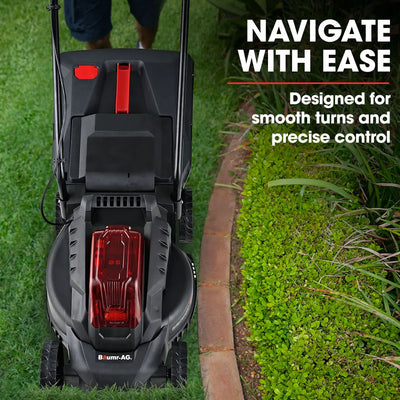 BAUMR-AG 450CX 40V SYNC Cordless LawnMower Kit, Fast Charger, 2 x 4Ah Battery, 320mm Grass Cutting Path