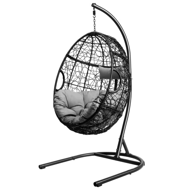 Hanging Egg Shape Wicker Swing Chair