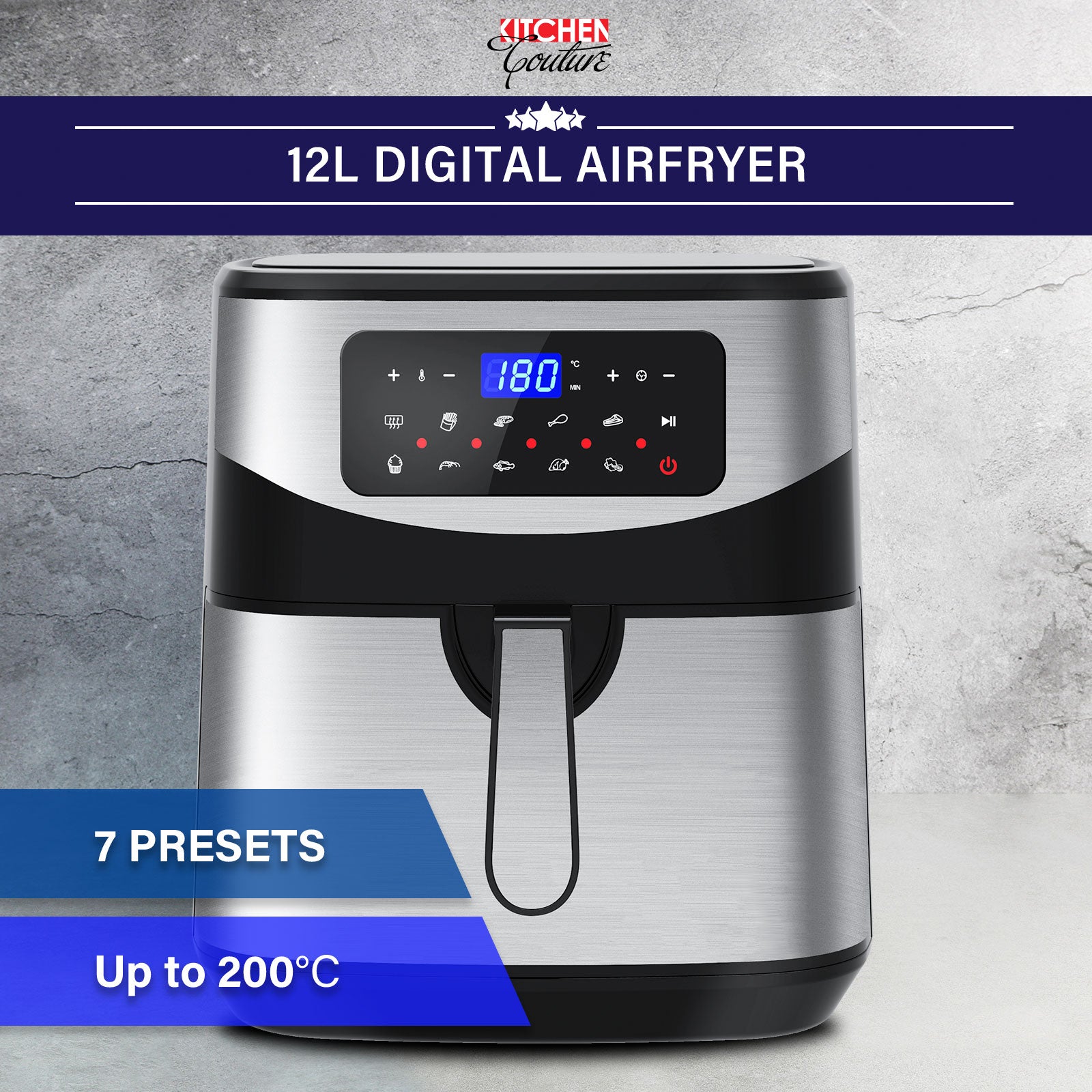 Kitchen Couture Digital 12L Air Fryer - Silver – Dzign Solutions ...