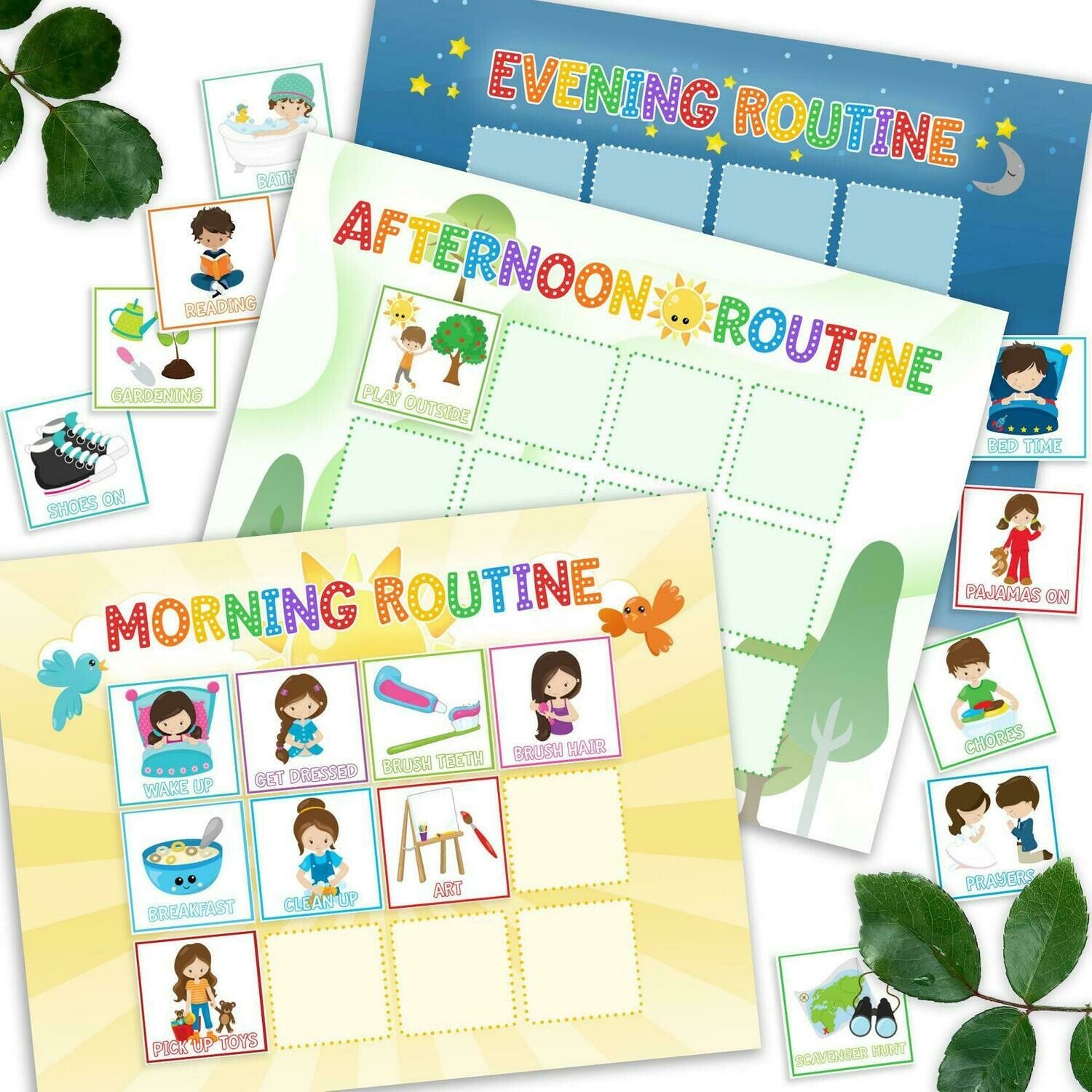 Printable Routine Chart For Kids - DIGITAL – Dzign Solutions Sensory Store