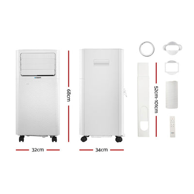 Devanti Portable Air Conditioner Cooling Mobile Fan Cooler Dehumidifier White 2000W