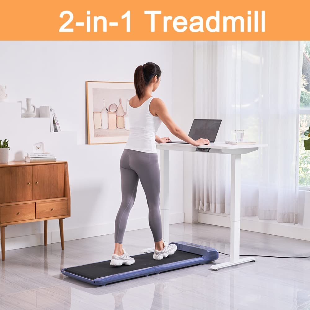 Sardine sport C2 WalkingPad WITH Electric Standing Desk (Oak desk + Blue walkingpad)