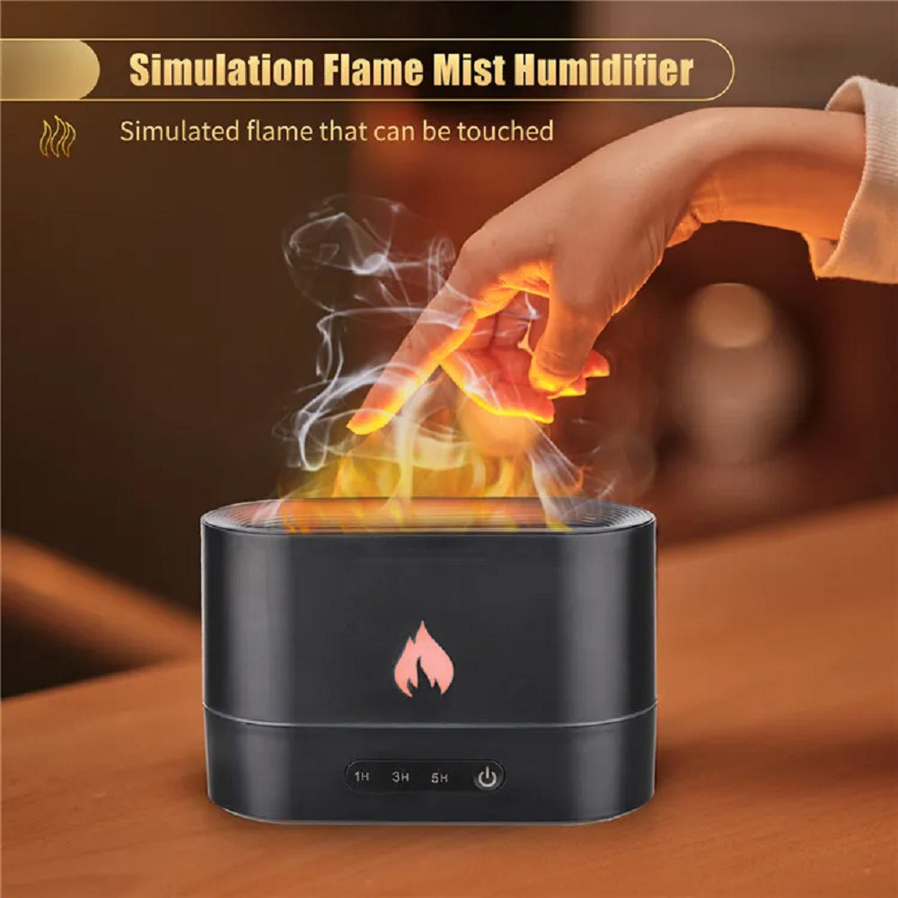 GOMINIMO Flame Humidifier Fire 250ml Black GO-AD-105-HGJ