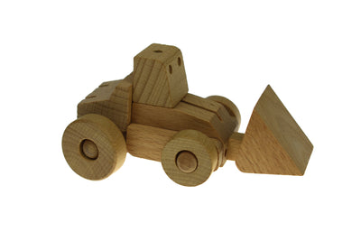 WOODEN TRANSFORMER SMALL - BULLDOZER