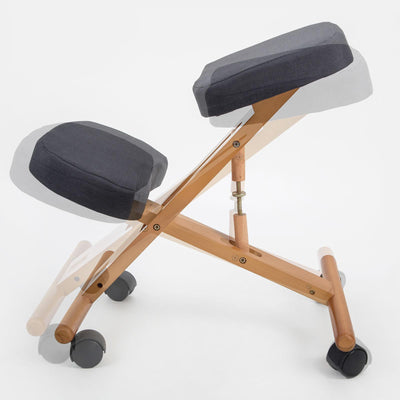 Forever Beauty Black Ergonomic Adjustable Kneeling Posture Chair