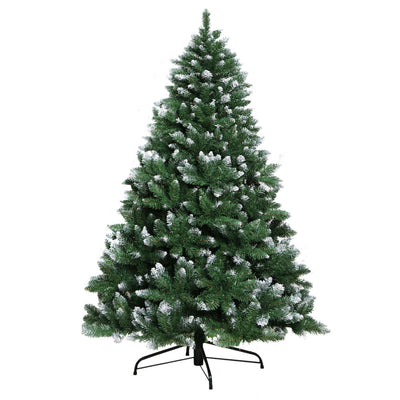 Jingle Jollys Christmas Tree 1.8M Xmas Trees Decorations Snowy Green 800 Tips