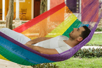 King Nylon Plus Hammock in Rainbow