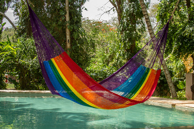 King Nylon Plus Hammock in Rainbow