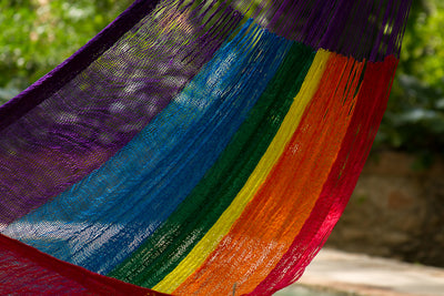 King Nylon Plus Hammock in Rainbow